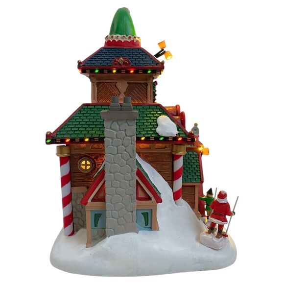 Lemax Elwoods Elf Lodge Lighted Christmas Village House Santas Wonderland 45224 - Picture 5 of 9